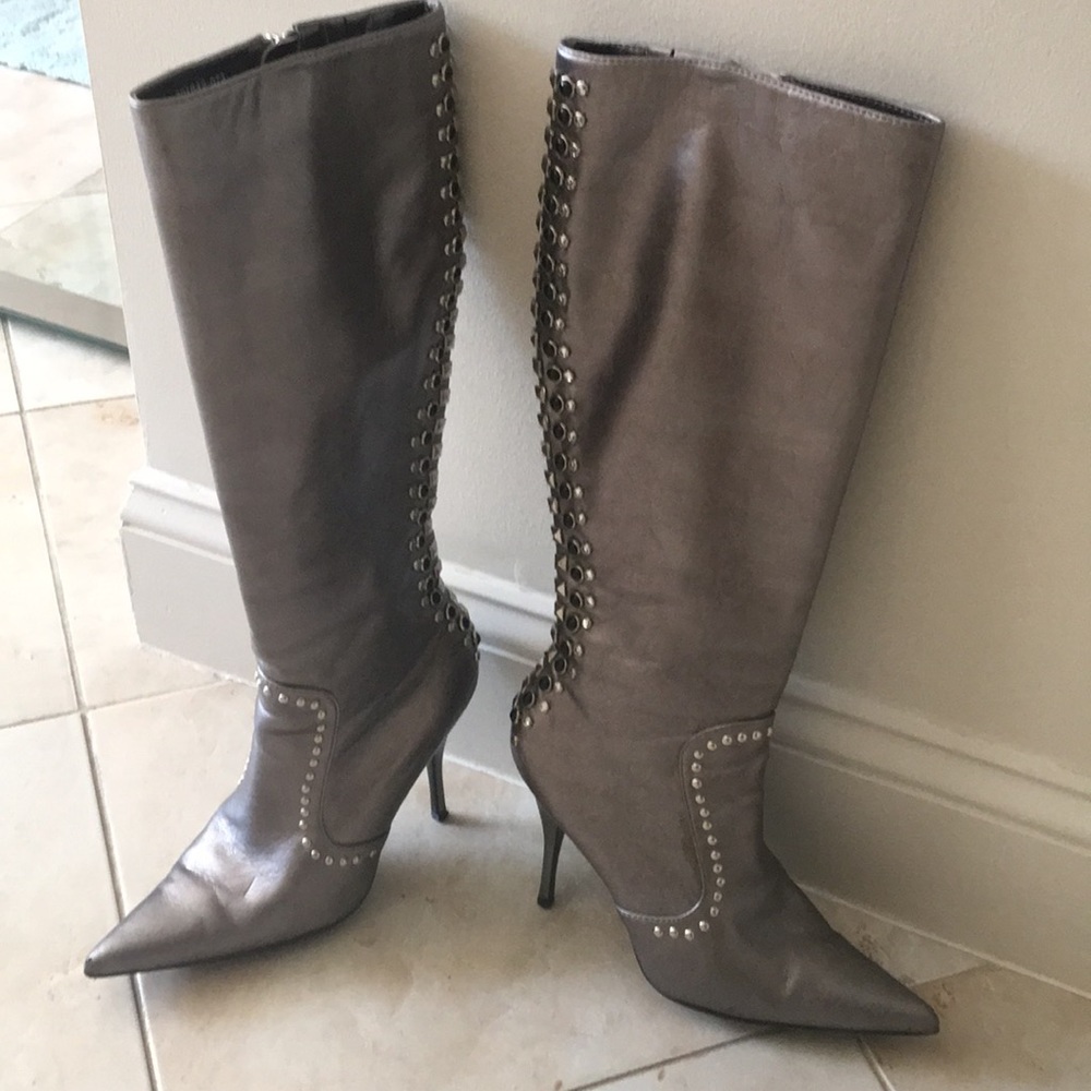 Stylish silver boots